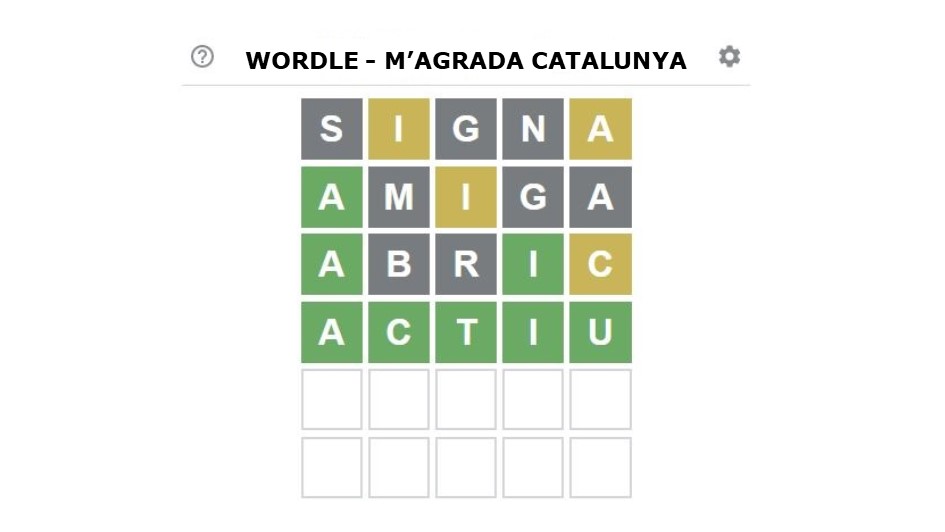 Juga al Wordle temàtic de M’agrada Catalunya! – M'agrada Catalunya